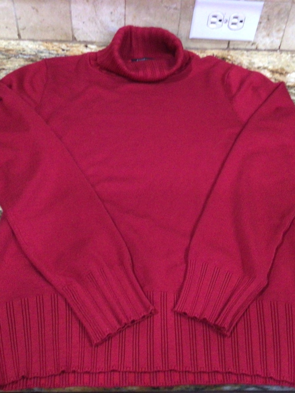 BCBG Maxazria red turtle neck sweater, bright red. Size XL excellent shape